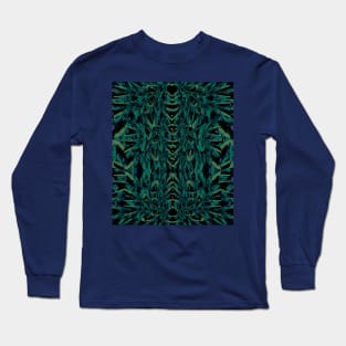 Gothic Feathers- Mixed Media Collage Long Sleeve T-Shirt